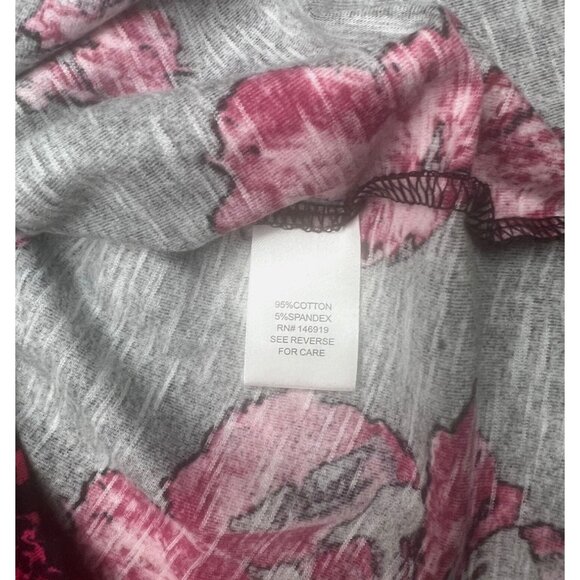Rachel Roy Womens Sleeveless V-Neck Lightweight Black & Pink Floral Top Large - Picture 9 of 10